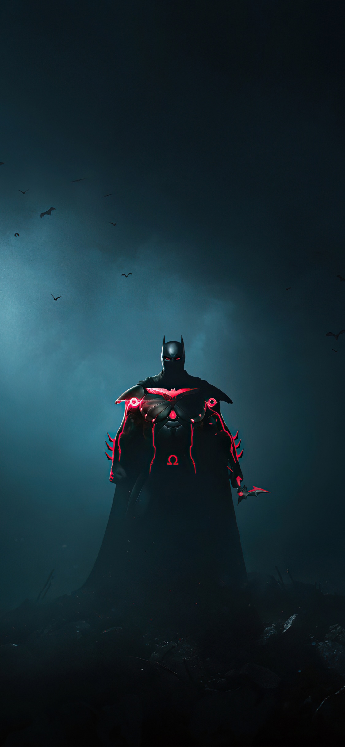 Обои вода, верхняя одежда, плащ, арт, Лига справедливости в разрешении 1125x2436