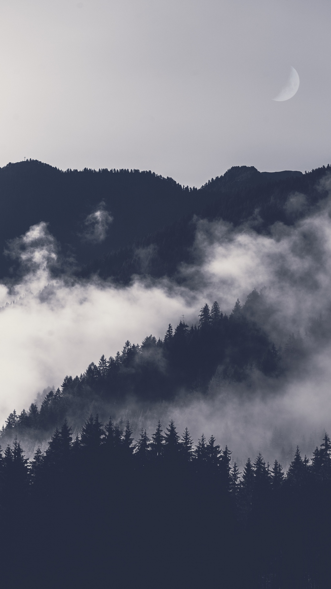 Обои атмосфера, облако, гора, свет, природа в разрешении 1080x1920