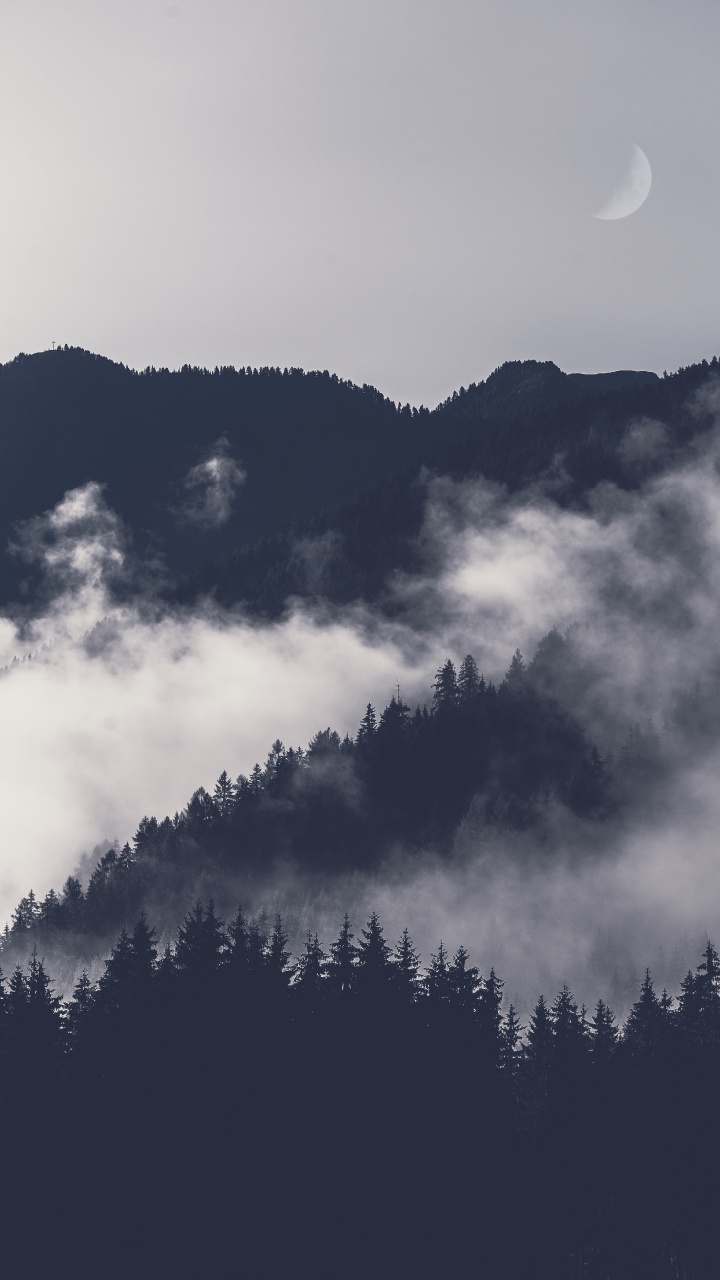 Обои атмосфера, облако, гора, свет, природа в разрешении 720x1280