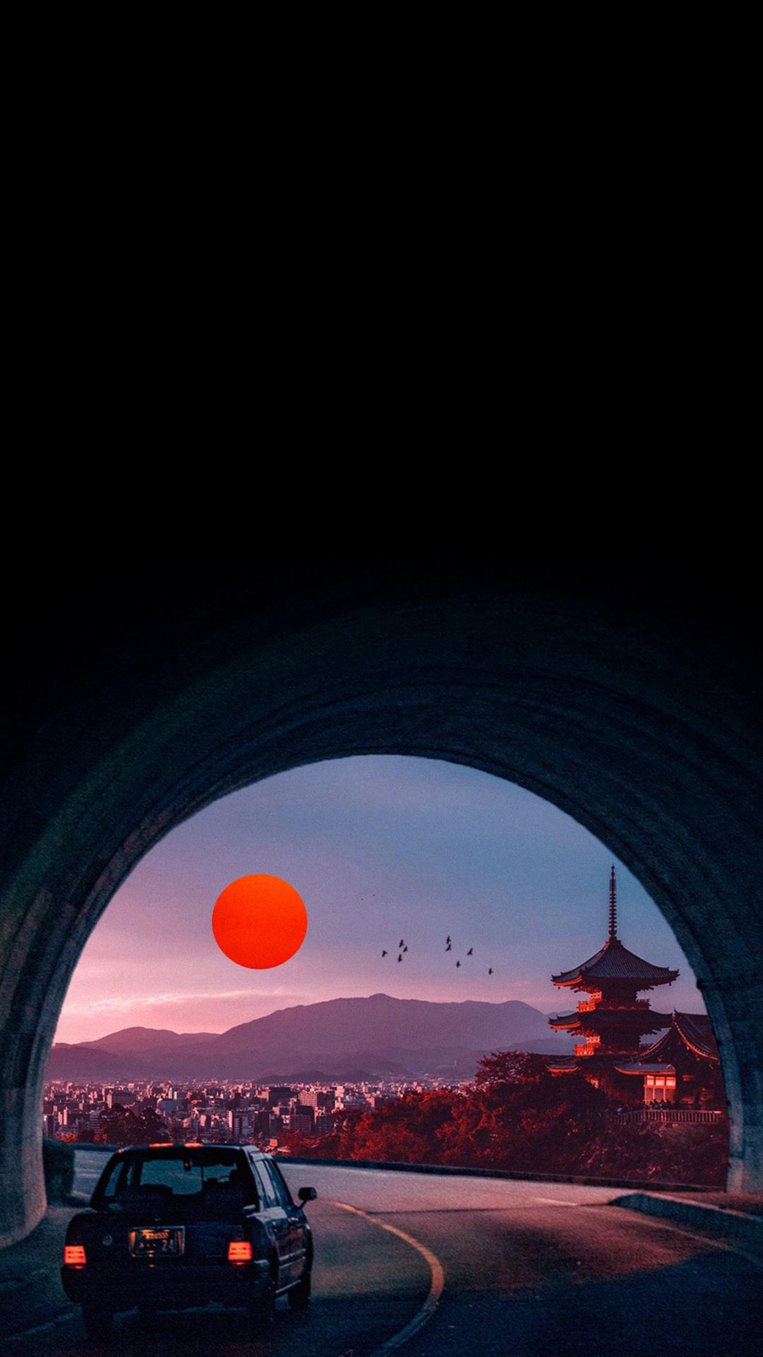 Обои амолед, OLED, Huawei Mate 20, атмосфера, легковые автомобили в разрешении 1080x1920