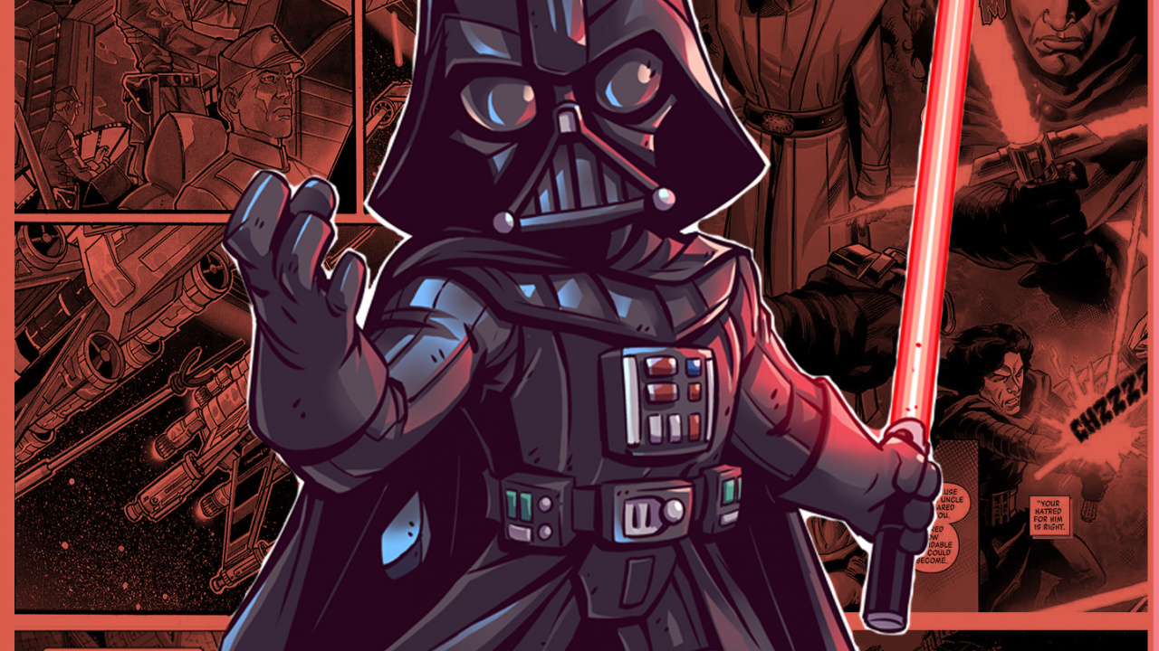 Обои звездные войны, джедай, Дарт Вейдер, яблоко, фикция в разрешении 1280x720