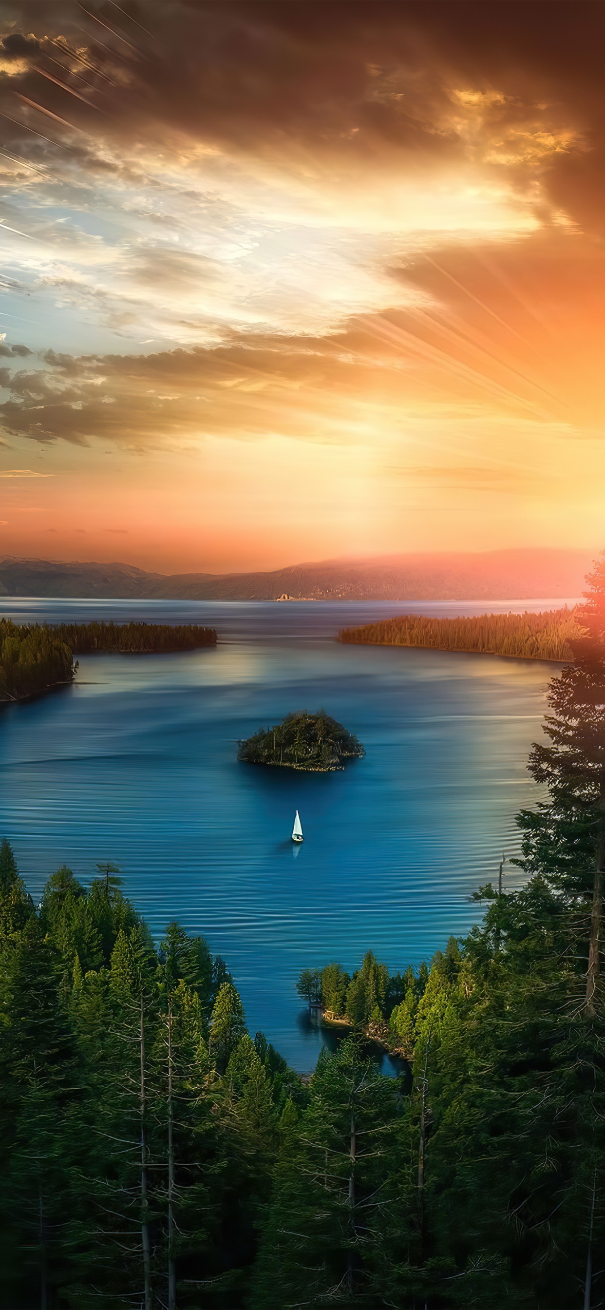 Обои природа, вода, облако, гидроресурсы, природный ландшафт в разрешении 1242x2688