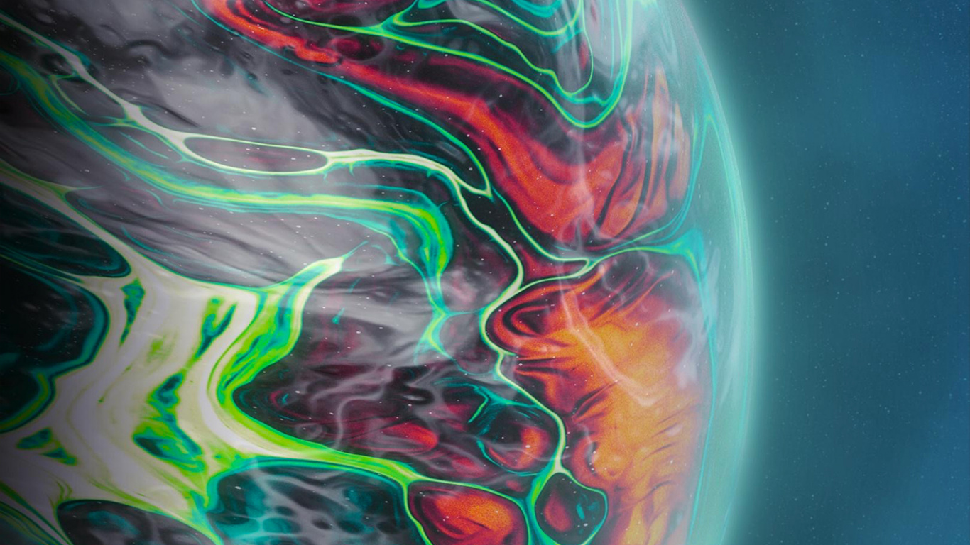 Обои яблоко, атмосфера, жидкий, мир, астрономический объект в разрешении 1366x768