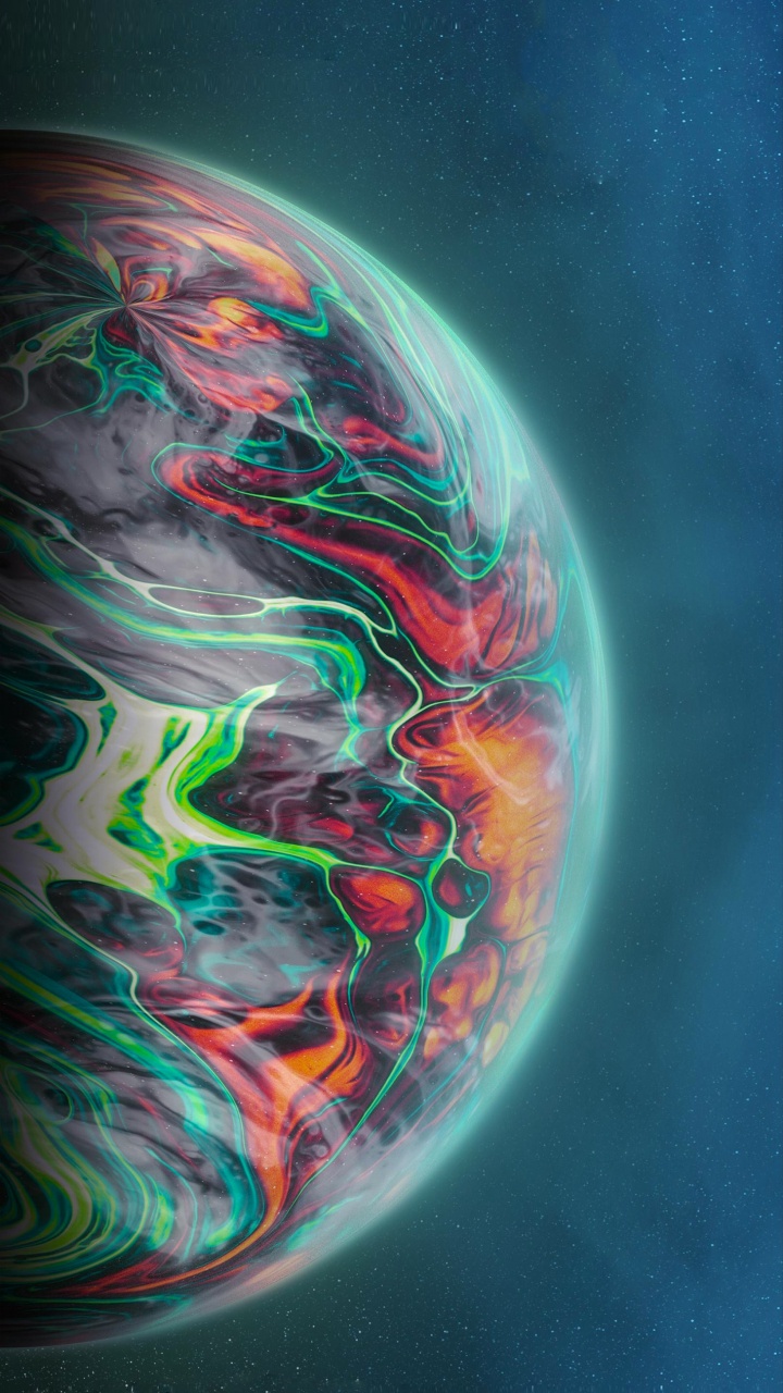 Обои яблоко, атмосфера, жидкий, мир, астрономический объект в разрешении 720x1280