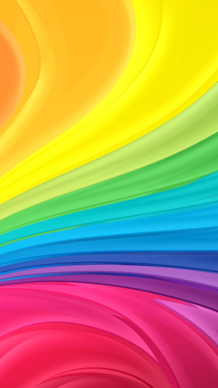 Обои синий, зеленый, Апельсин, желтый, фрактальное искусство в разрешении 720x1280