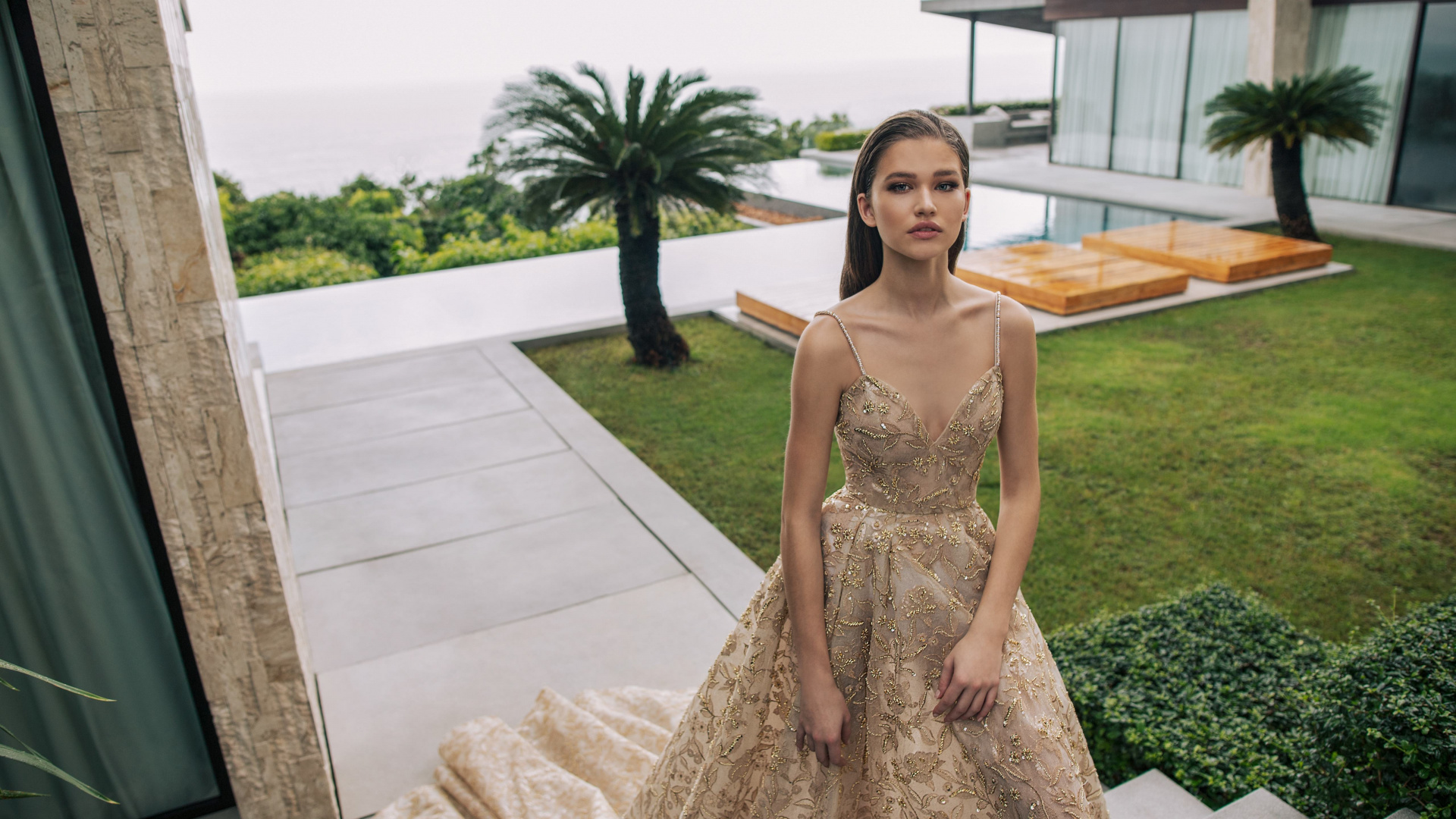 Обои платье, подвенечное платье, уздечка, фэшн, кожа в разрешении 1920x1080