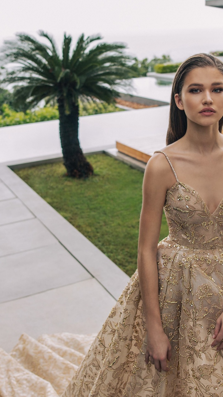 Обои платье, подвенечное платье, уздечка, фэшн, кожа в разрешении 720x1280