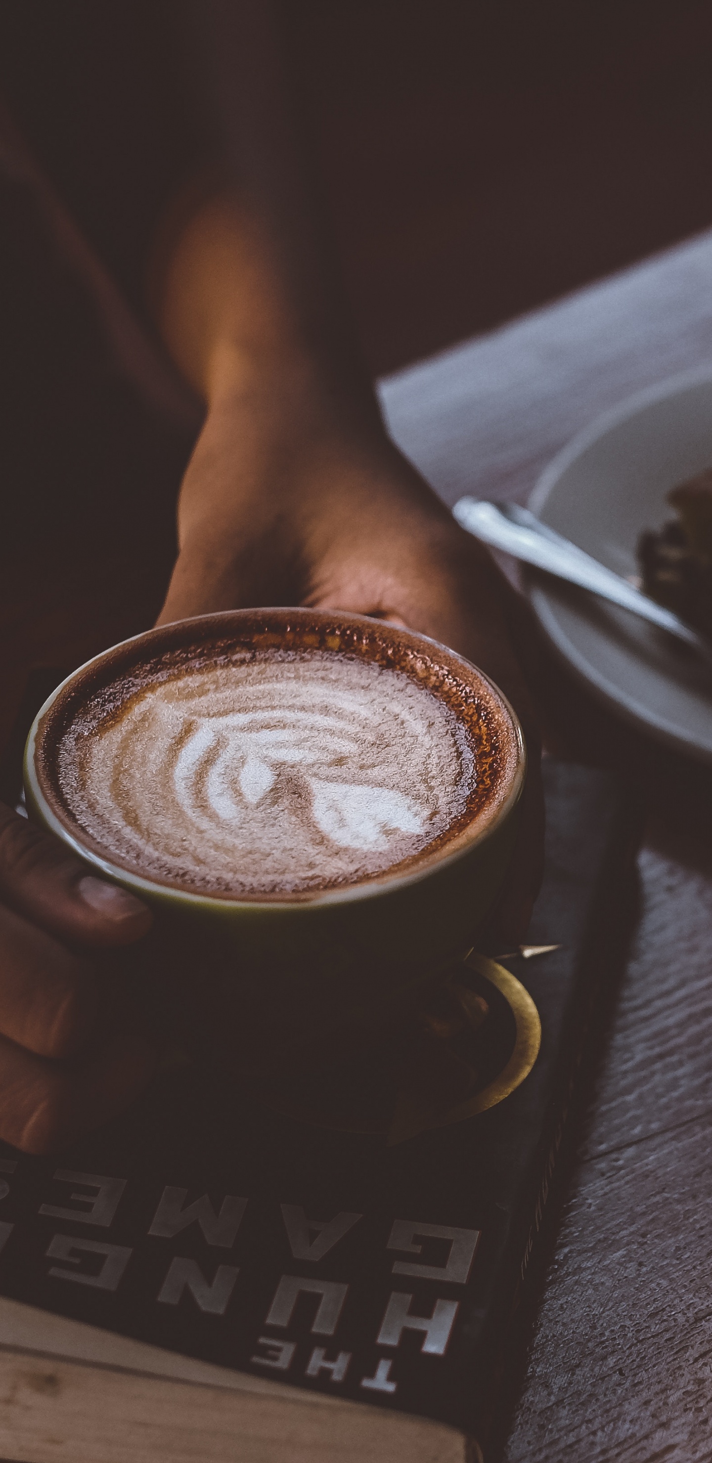 Обои кофе, кофейня, латте, капучино, кофейная чашка в разрешении 1440x2960