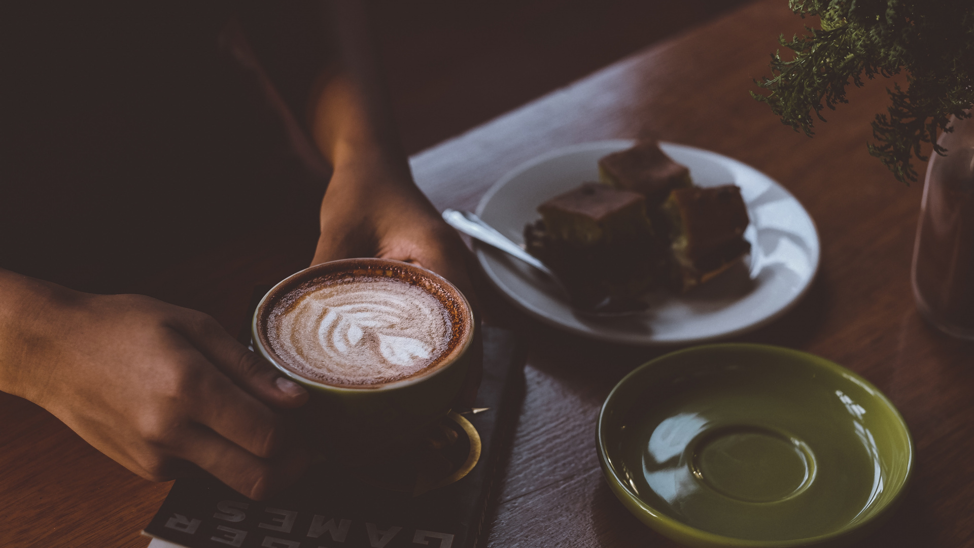 Обои кофе, кофейня, латте, капучино, кофейная чашка в разрешении 1920x1080