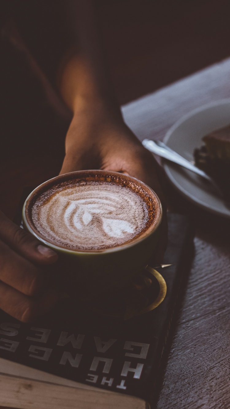Обои кофе, кофейня, латте, капучино, кофейная чашка в разрешении 750x1334