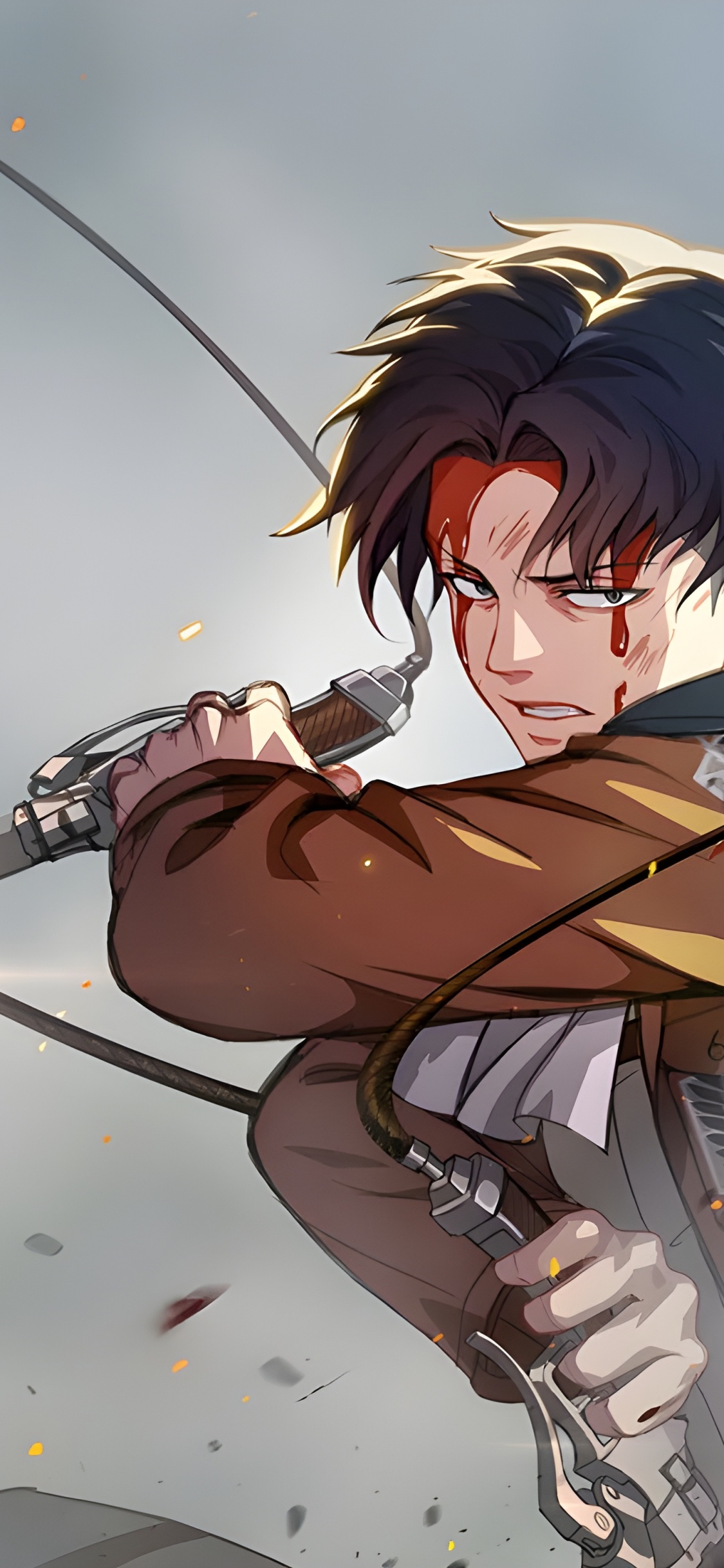 Обои мультик, Леви Аккерман, нападение на титан, эрен йегер, Микаса Акерман в разрешении 1125x2436