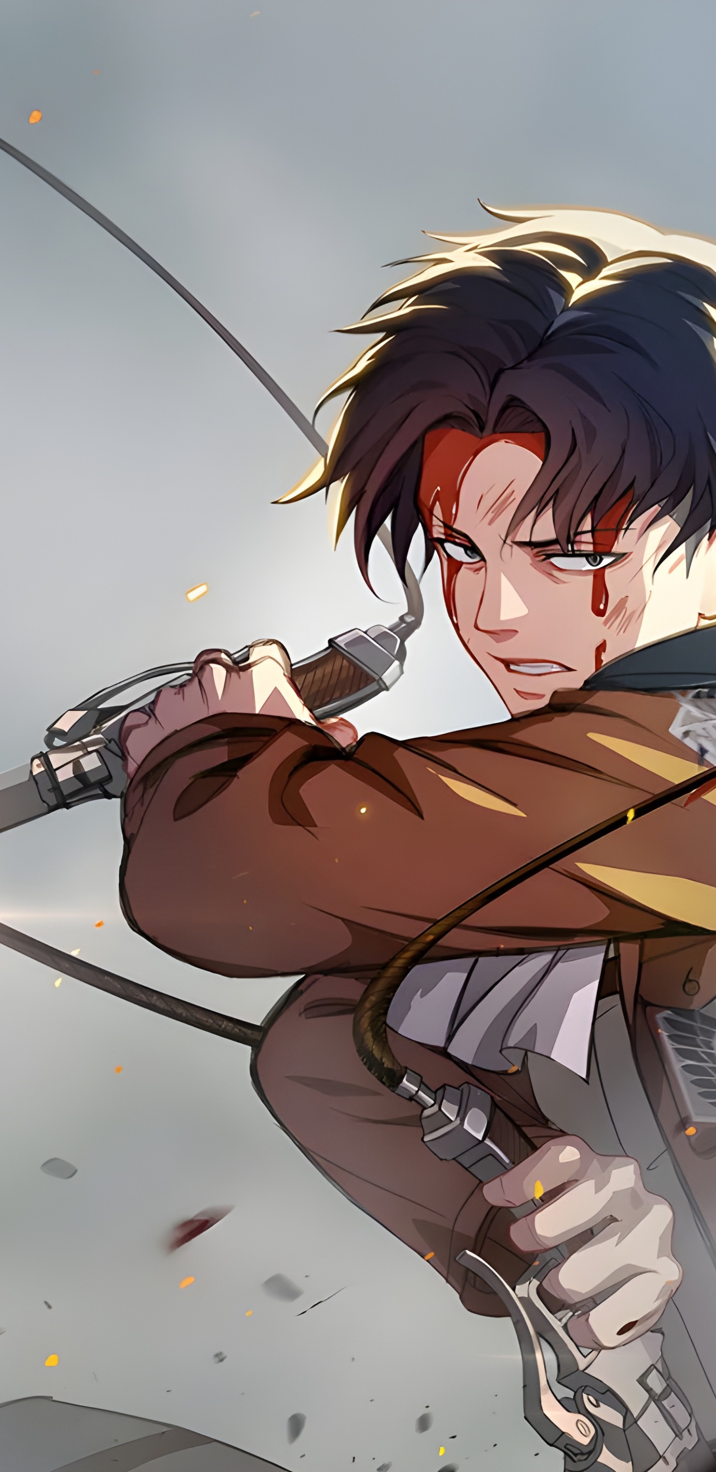 Обои мультик, Леви Аккерман, нападение на титан, эрен йегер, Микаса Акерман в разрешении 1440x2960