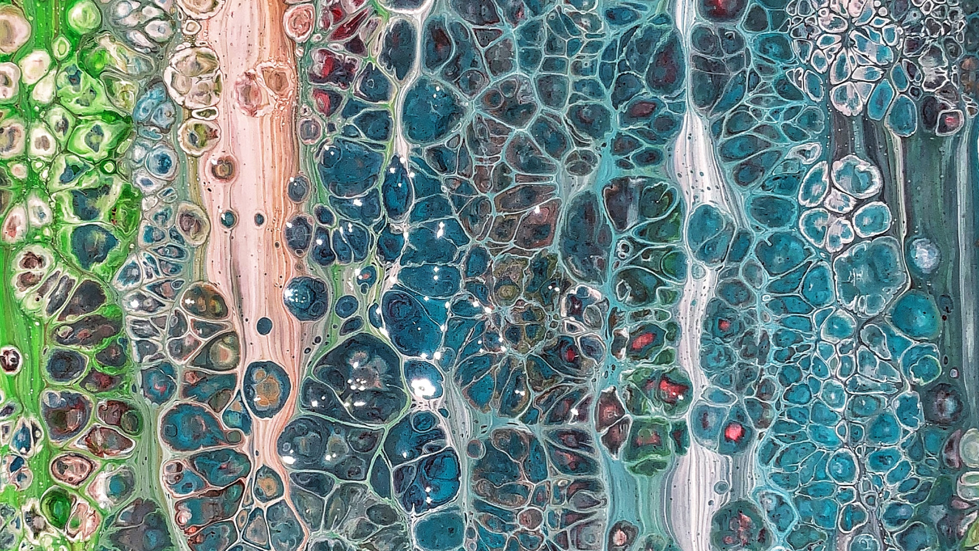 Обои зеленый, текстура, узор, бирюза, краска в разрешении 1920x1080