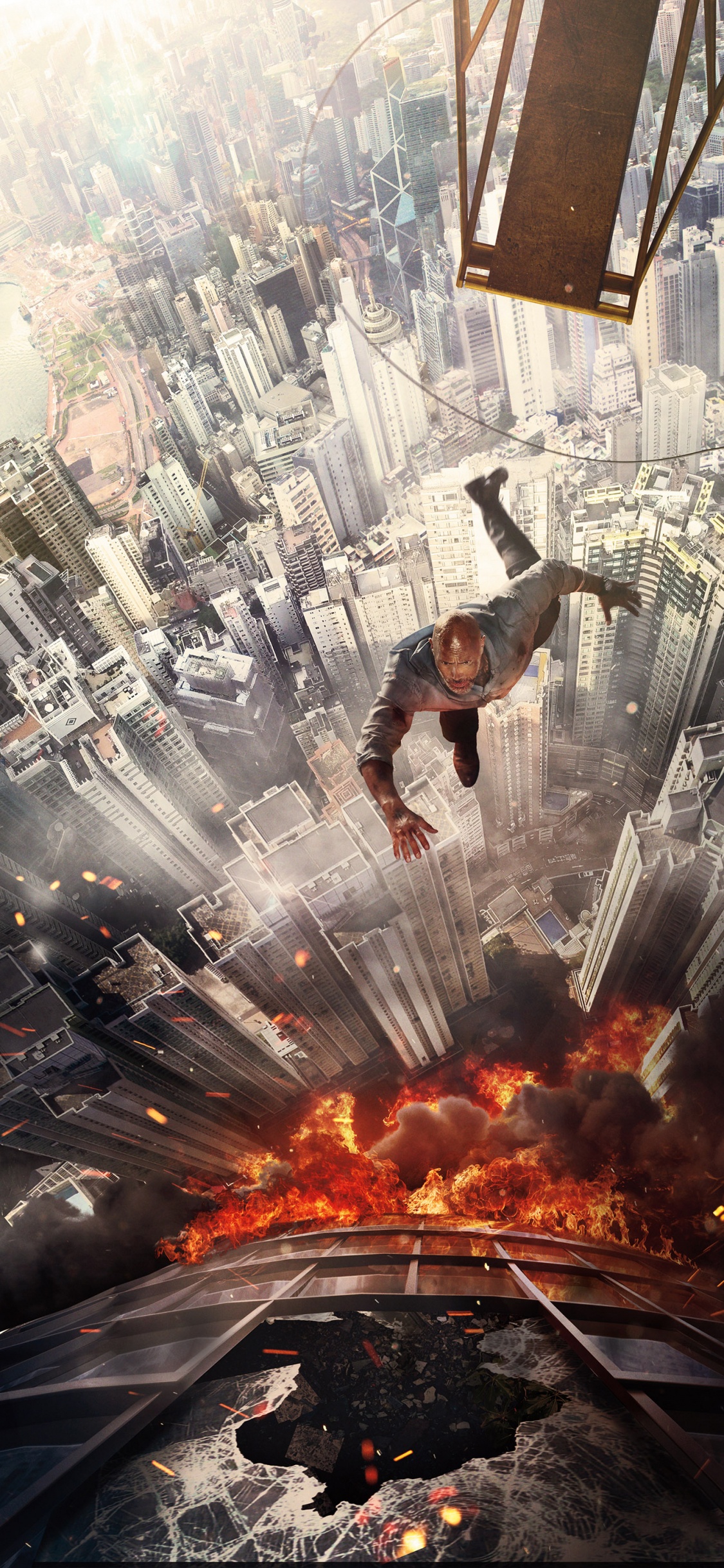 Обои небоскреб 2018 постер, Universal Pictures, Уилл Сойер, постер, постер фильма небоскреб в разрешении 1125x2436