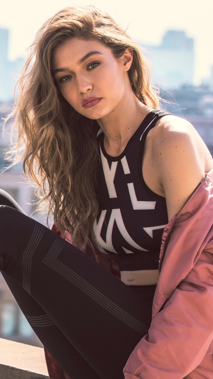 Обои Джиджи Хадид, модель, волосы, лицо, губа в разрешении 720x1280