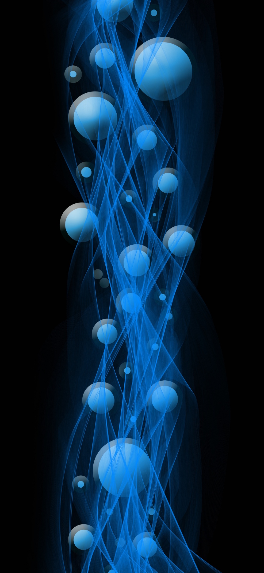 Обои квантовая механика, частица, механика, квант, синий в разрешении 1125x2436