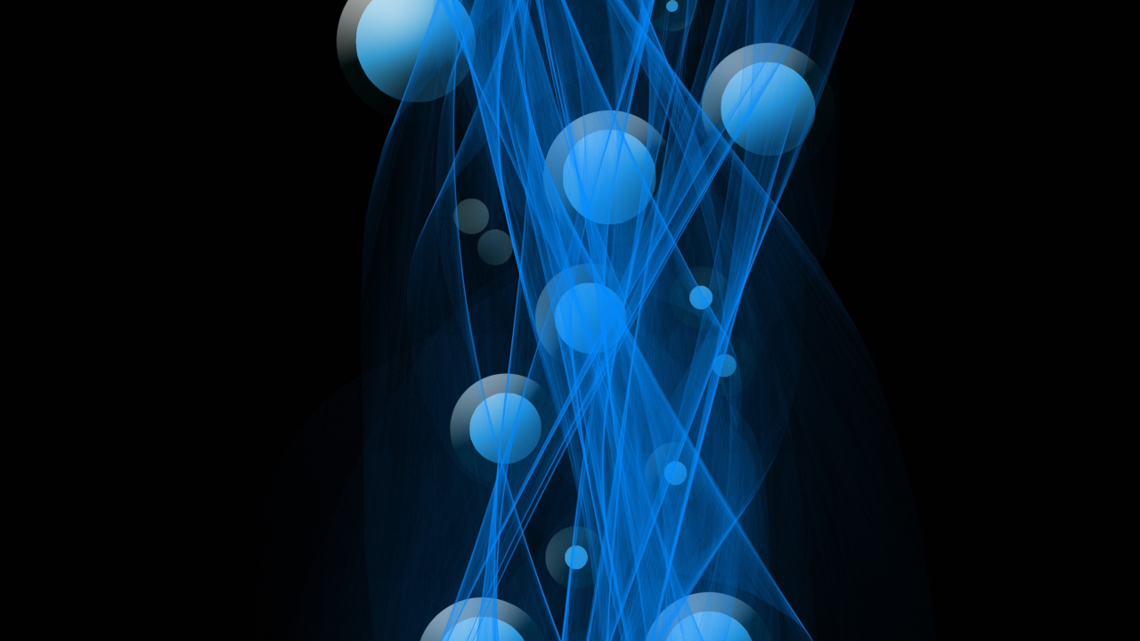 Обои квантовая механика, частица, механика, квант, синий в разрешении 1280x720