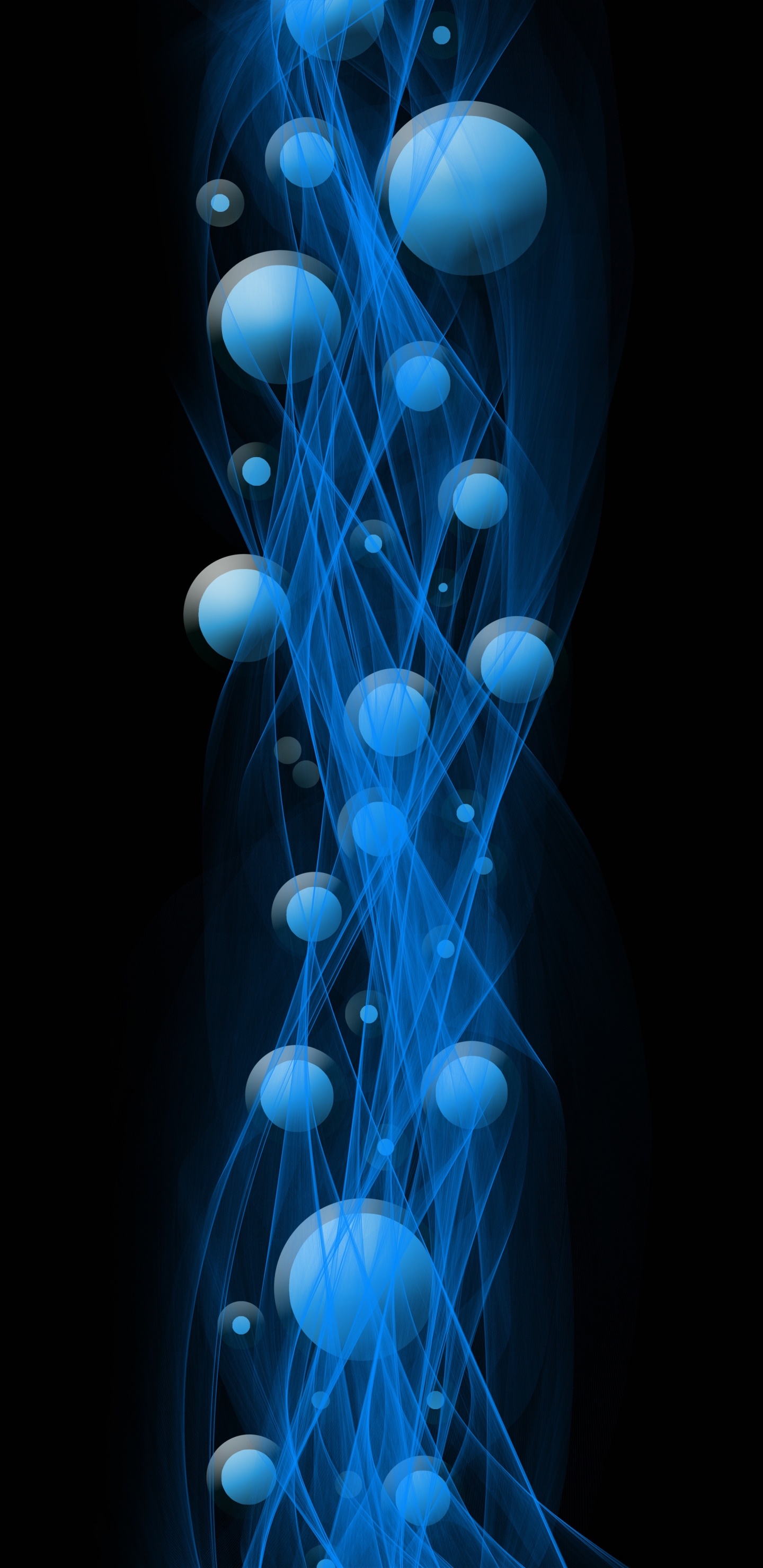 Обои квантовая механика, частица, механика, квант, синий в разрешении 1440x2960