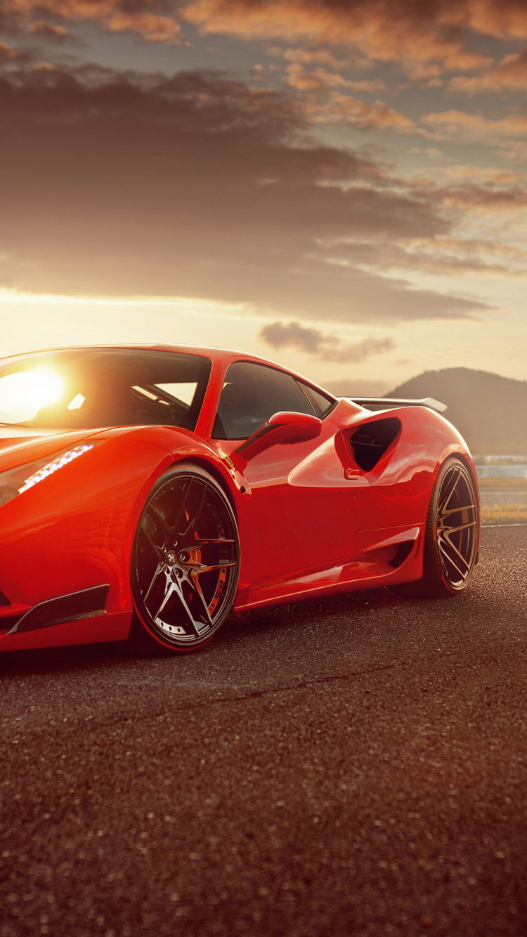 Обои Новитек Феррари 488 ГТБ, 2017 Феррари 488 брг, легковые автомобили, 2017 Спайдер Феррари 488, феррари f8 в разрешении 750x1334