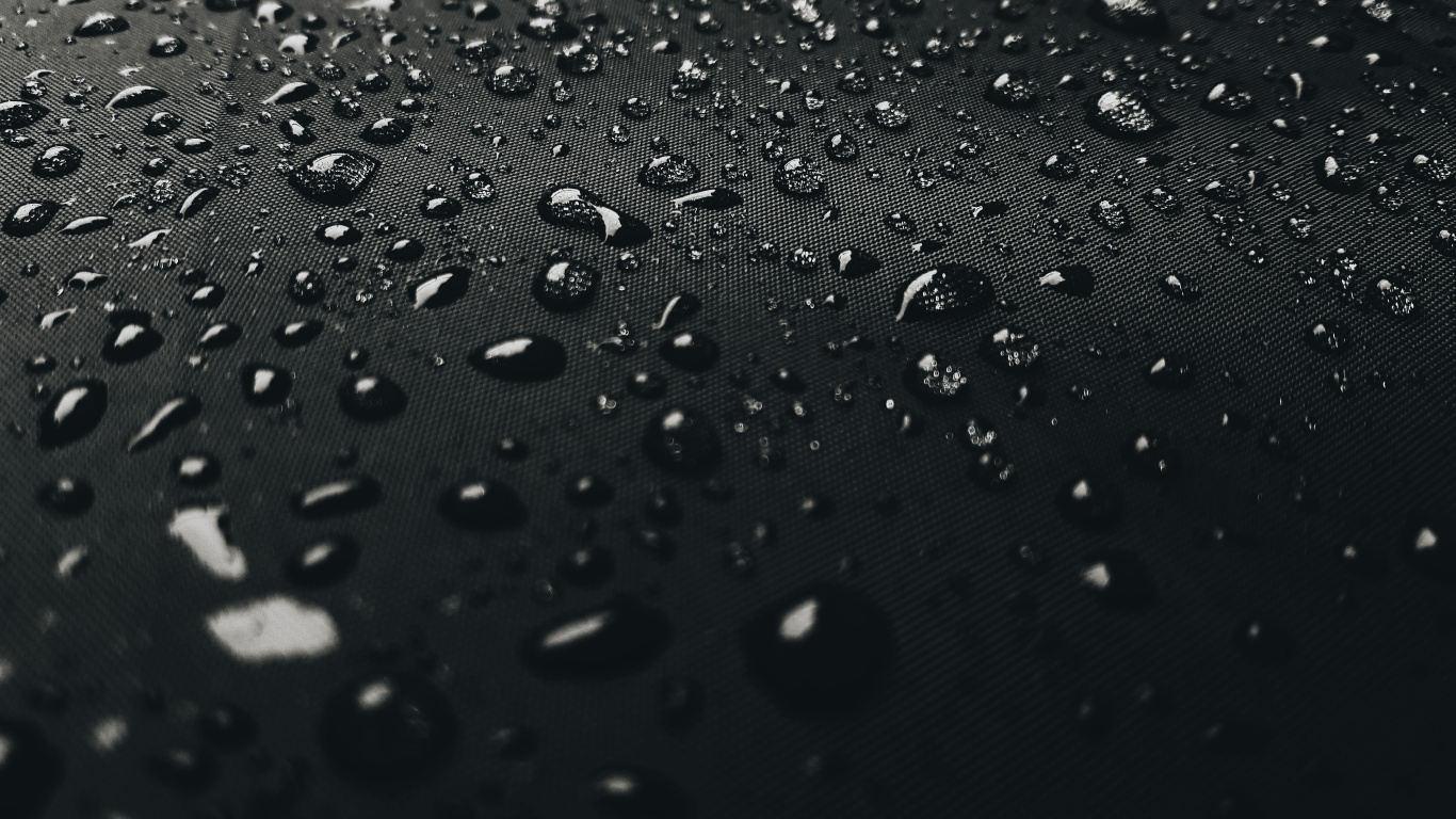 Обои вода, черный, падение, влага, дождь в разрешении 1366x768