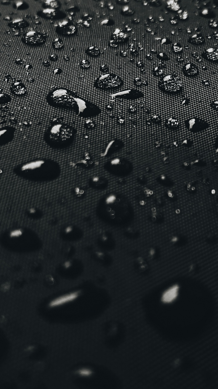 Обои вода, черный, падение, влага, дождь в разрешении 720x1280