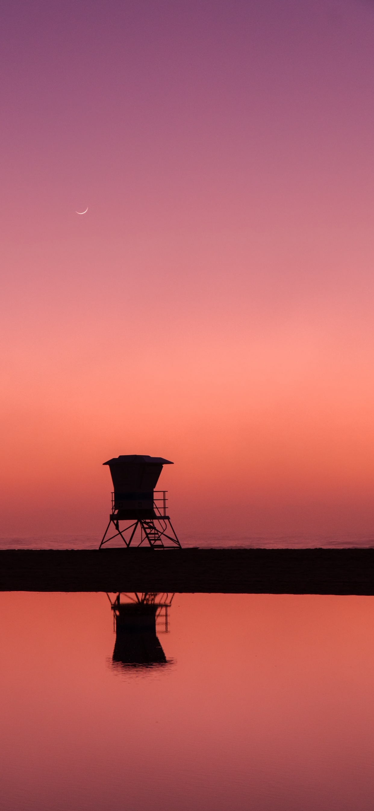 Обои закат, apple, отражение, горизонт, восход солнца в разрешении 1242x2688