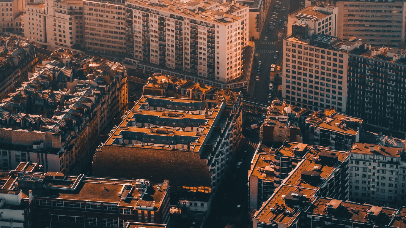 Обои городской пейзаж, метрополия, вышка, город, небоскреб в разрешении 1366x768