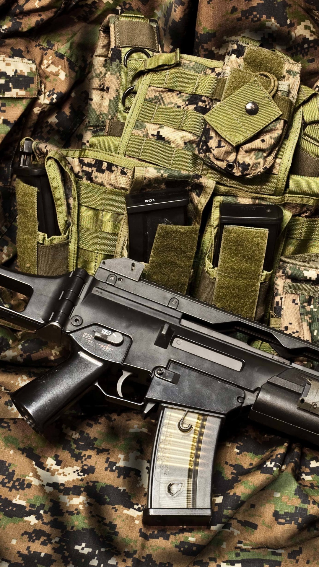 Обои Хеклер Кох G36 С, хеклер Кох, огнестрельное оружие, орудие, штурмовая винтовка в разрешении 1080x1920