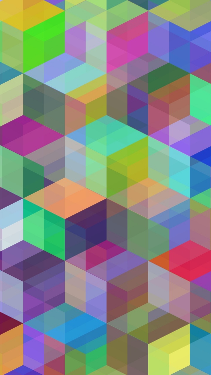 Обои узор, изометрическая проекция, оптический обман, рисование, пурпурный цвет в разрешении 720x1280