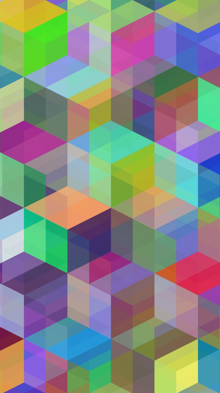 Обои узор, изометрическая проекция, оптический обман, рисование, пурпурный цвет в разрешении 750x1334