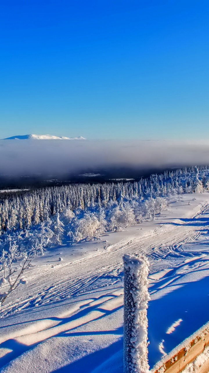 Обои снег, замораживание, лед, горный хребет, Арктика в разрешении 720x1280