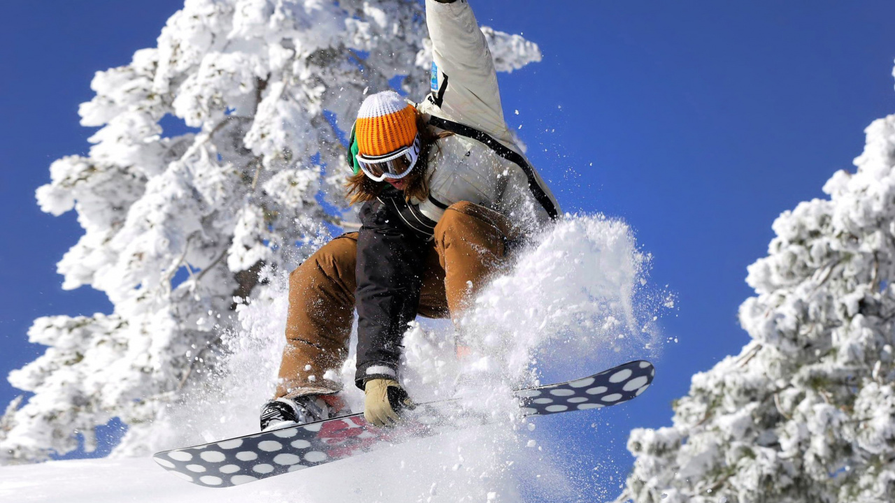 Обои лыжи, снег, зима, лыжа, лыжное снаряжение в разрешении 1280x720