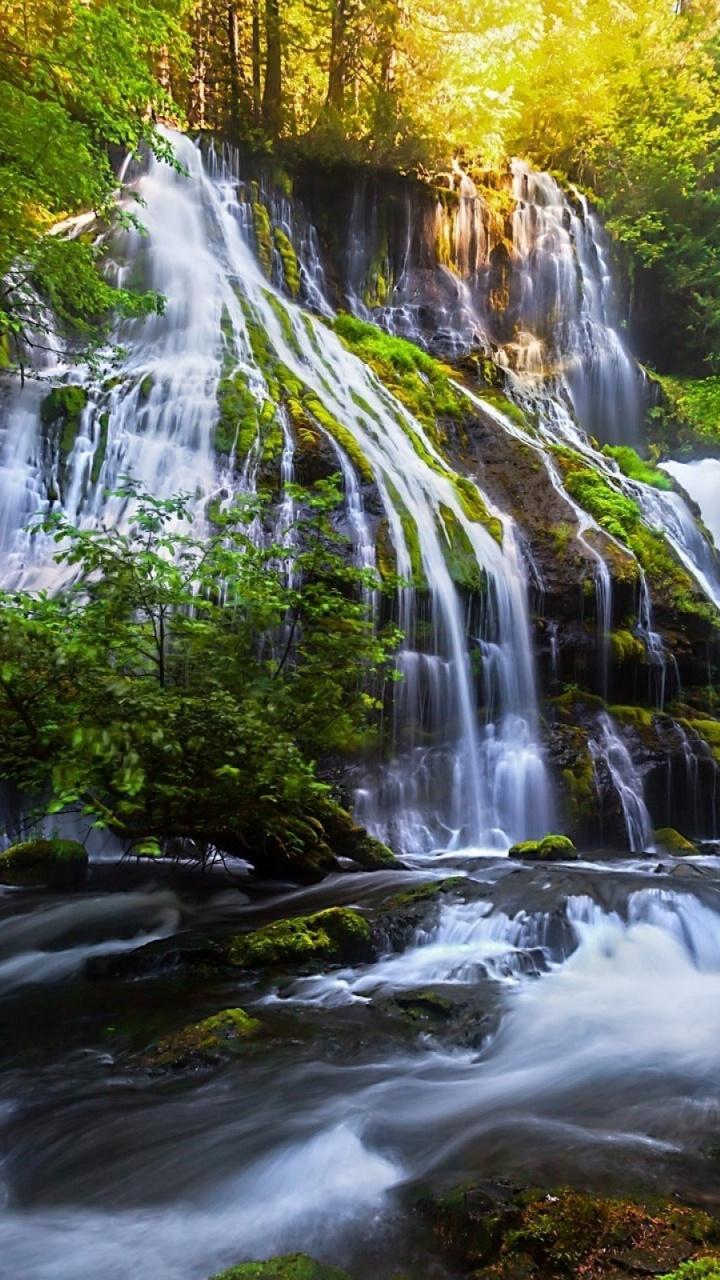 Обои водопад, водоем, гидроресурсы, природа, вода в разрешении 720x1280