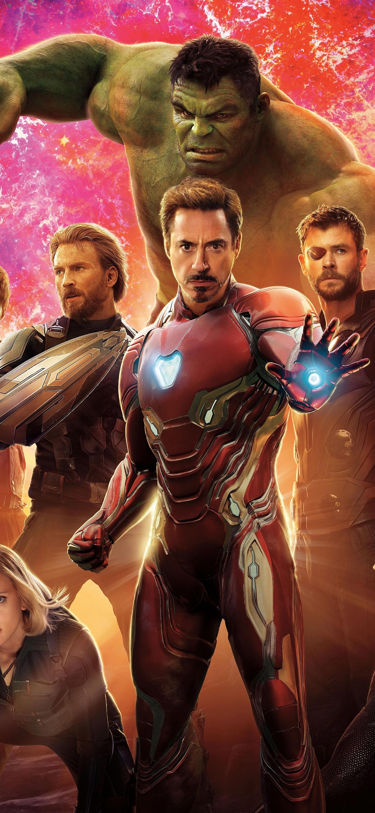 Обои арт, анимация, Капитан Америка, мифология, ТОР в разрешении 1242x2688