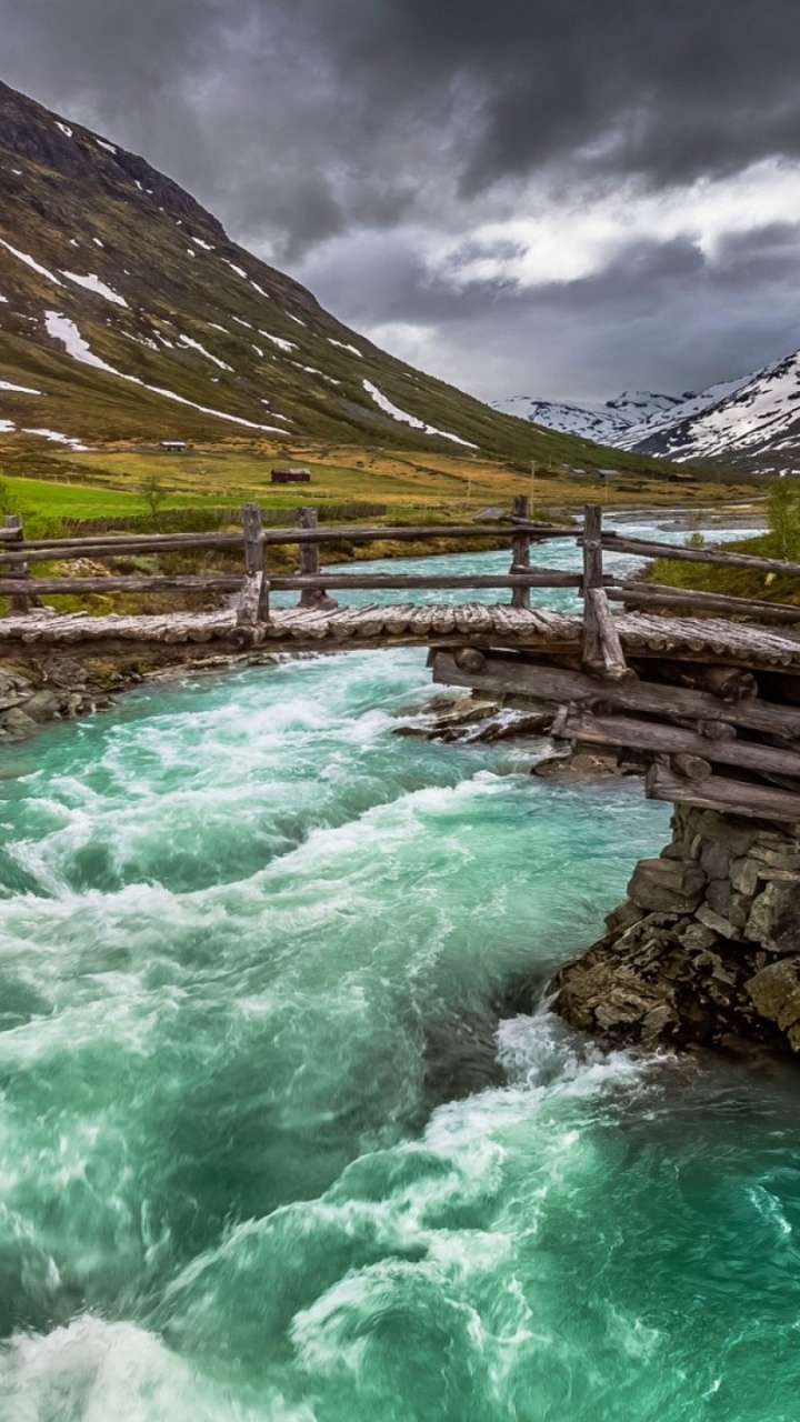 Обои гора, Норвегия, природа, горный хребет, гидроресурсы в разрешении 720x1280