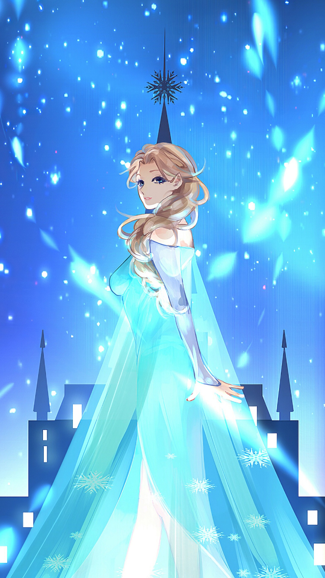 Обои Эльза, цифровое искусство, артист, арт, мир в разрешении 1080x1920