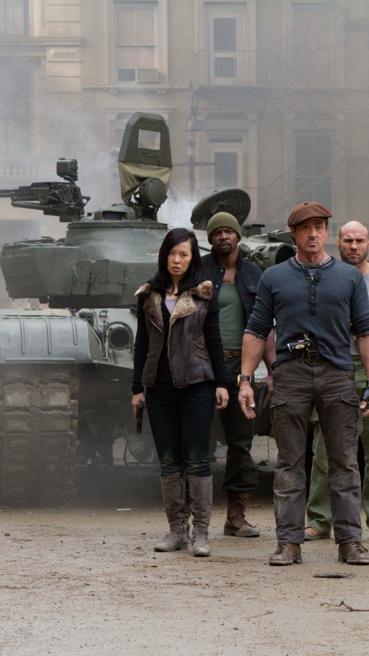 Обои Сильвестр Сталлоне, Неудержимые 2, Неудержимые, траншея, фильм в разрешении 720x1280