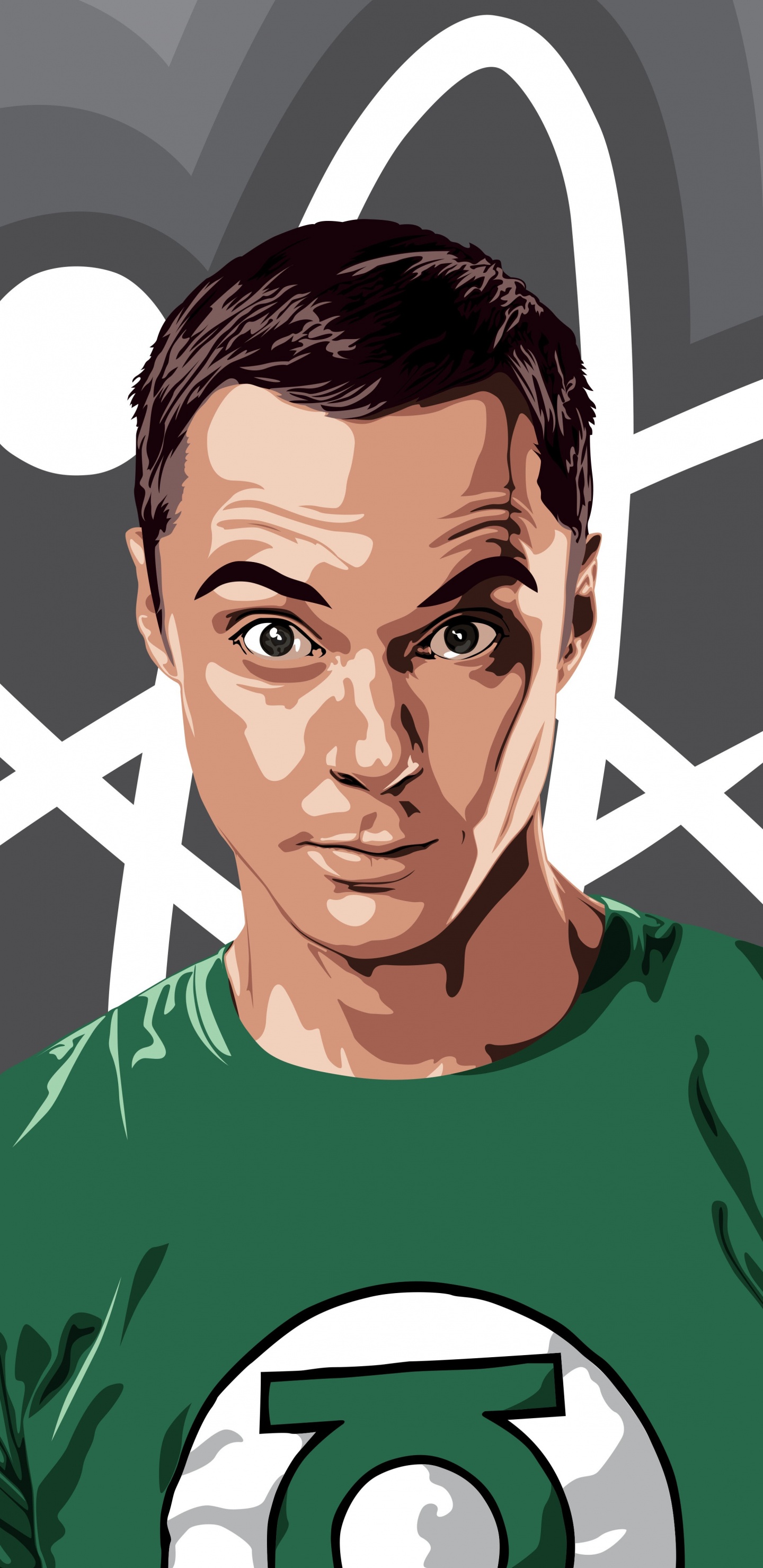 Обои Джим Парсонс, Шелдон Купер, Леонард Хофстедер, пенни, мультфильм в разрешении 1440x2960