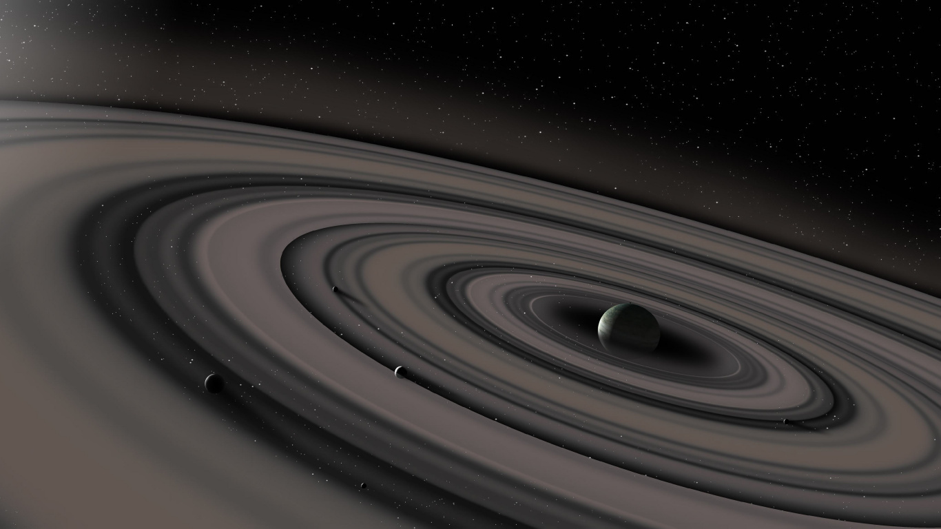 Обои земля, J1407b, планета, экзопланета, Сатурн в разрешении 1366x768