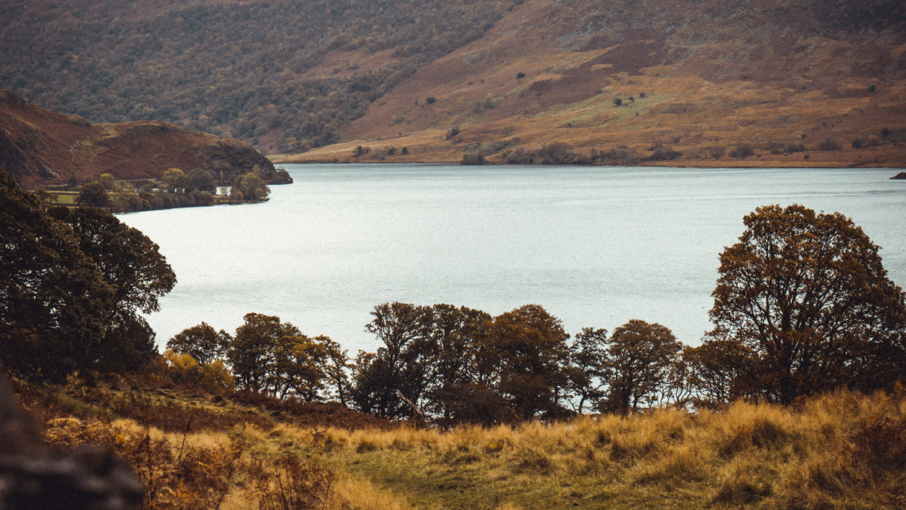 Обои нагорье, природа, озеро, холм, озерный край в разрешении 1280x720