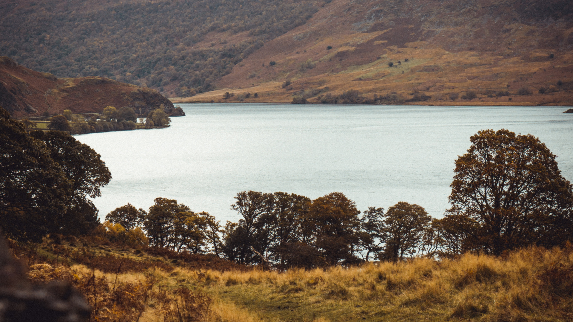 Обои нагорье, природа, озеро, холм, озерный край в разрешении 1920x1080