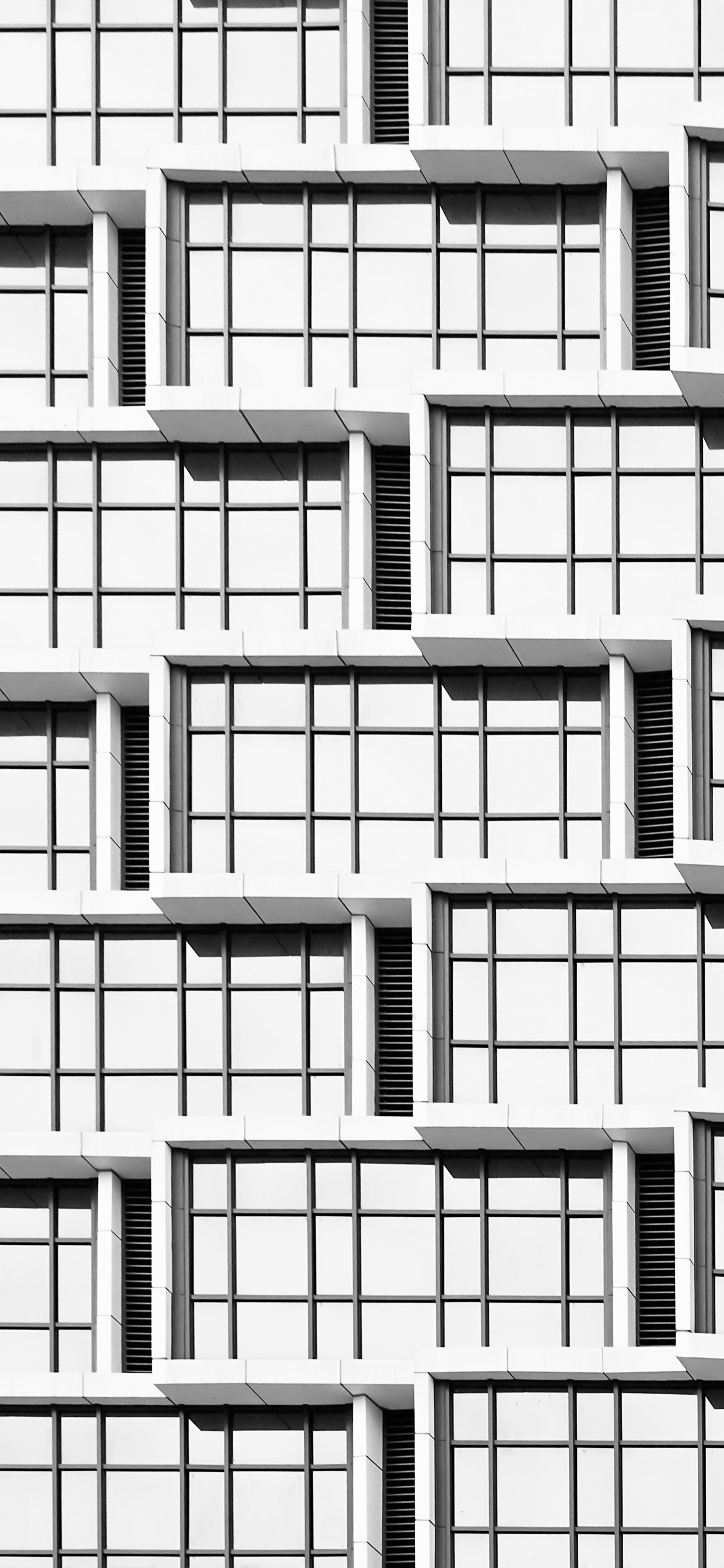 Обои архитектура, черный и белый, дизайн, линия, монохромный в разрешении 1242x2688