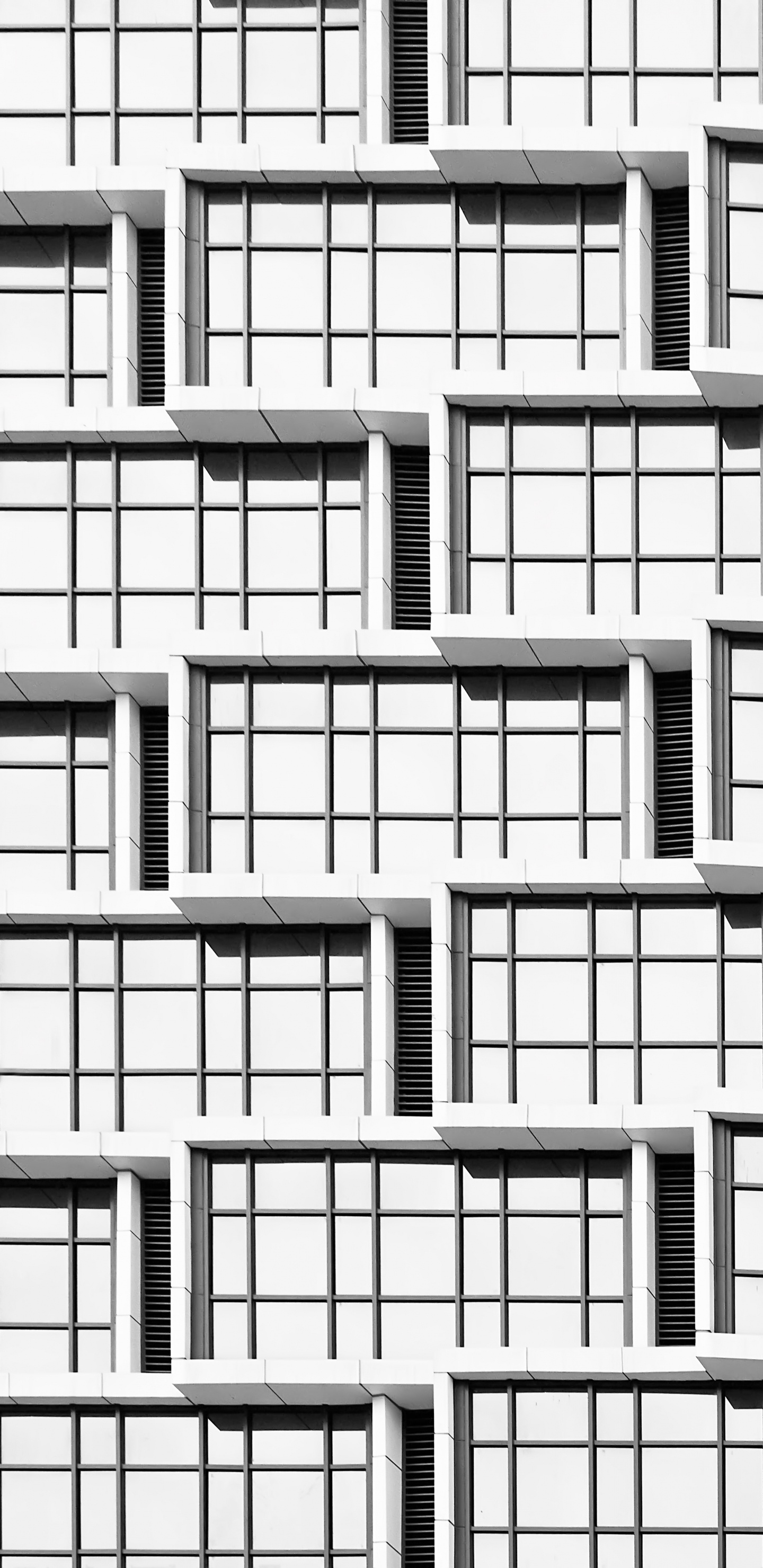 Обои архитектура, черный и белый, дизайн, линия, монохромный в разрешении 1440x2960