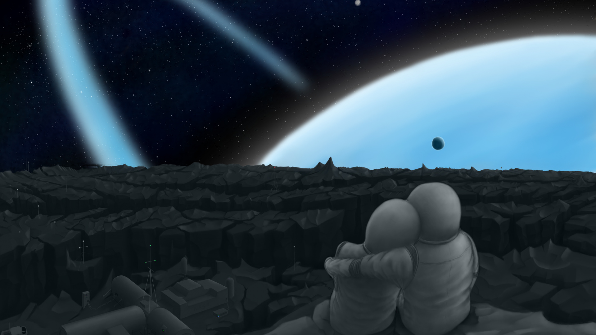 Обои атмосфера, астрономический объект, космос, космическое пространство, мир в разрешении 1920x1080