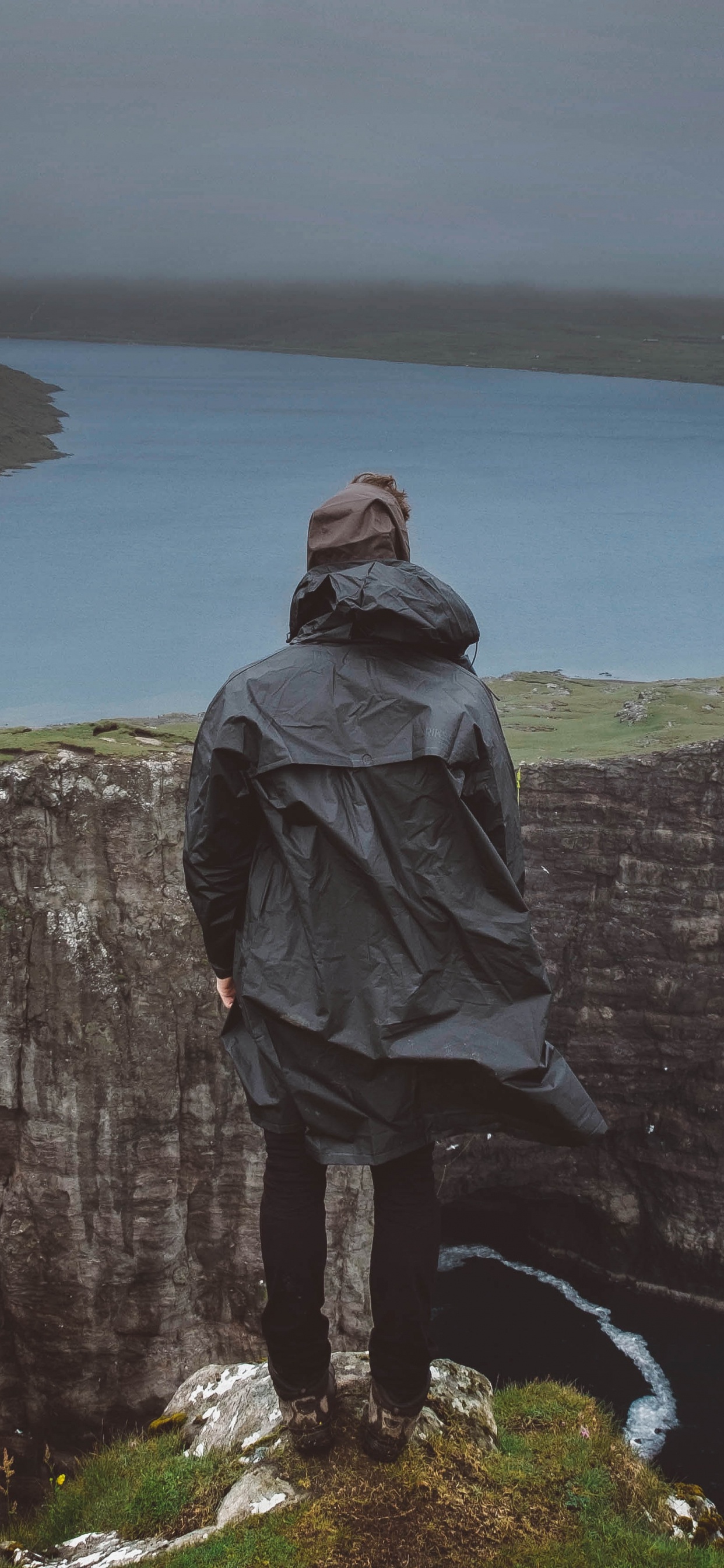 Обои вода, море, побережье, нагорье, обрыв в разрешении 1242x2688