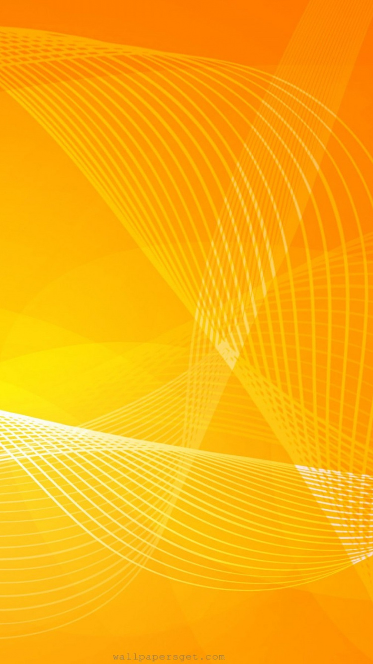 Обои Апельсин, желтый, линия, графика, картинка в разрешении 750x1334