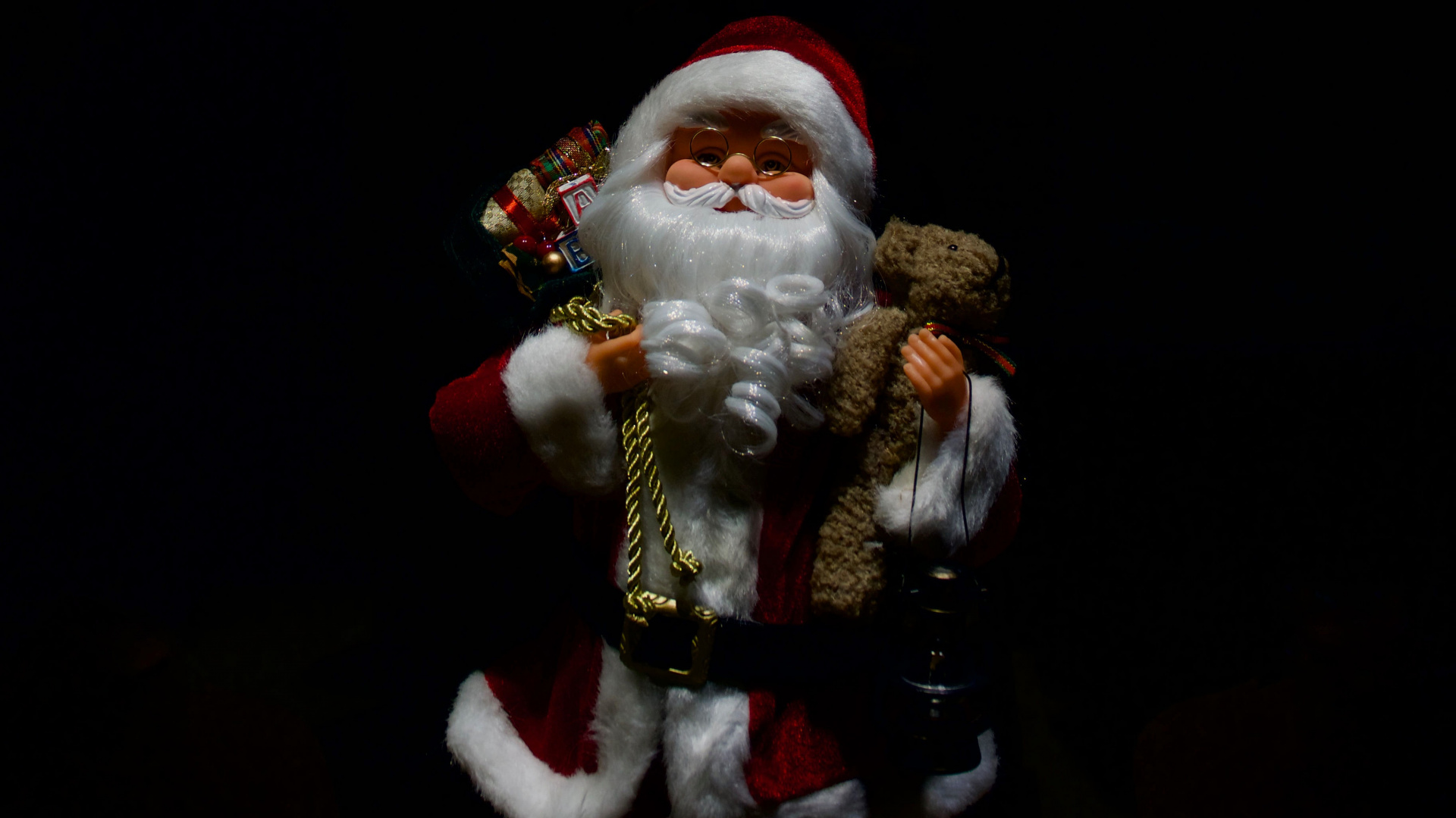 Обои Рождественский день, Санта-Клаус, Новый год, красный цвет, Рождество в разрешении 1920x1080