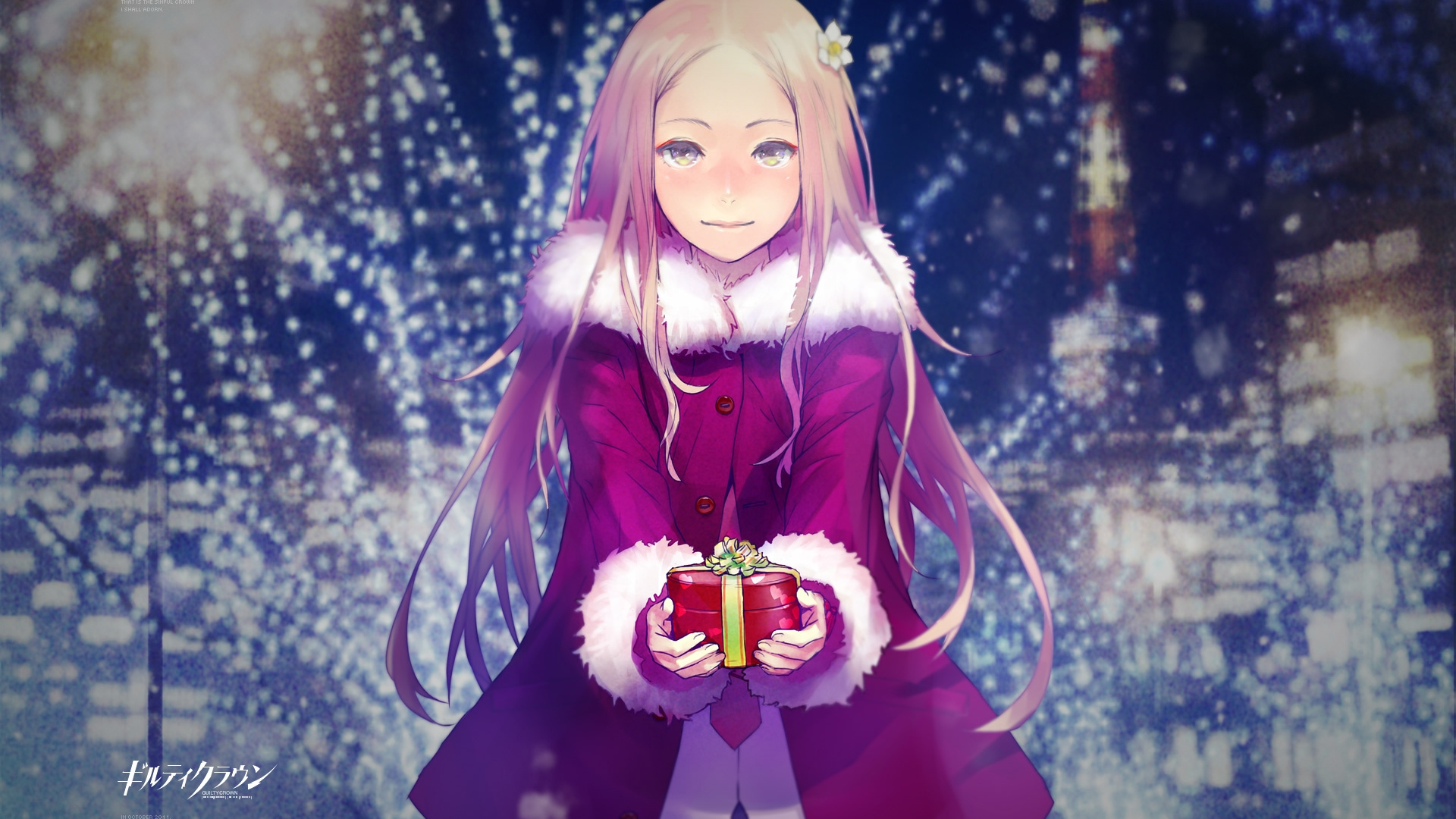 Обои виновным корона, инори yuzuriha, Манга, Фиолетовый, пурпур в разрешении 1920x1080