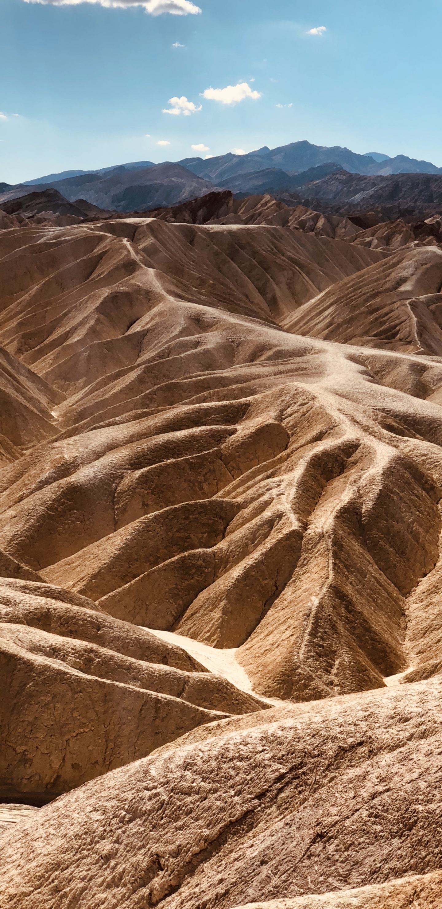 Обои Вади, национальный парк, бесплодные земли, долина смерти, национальный парк бедленд в разрешении 1440x2960
