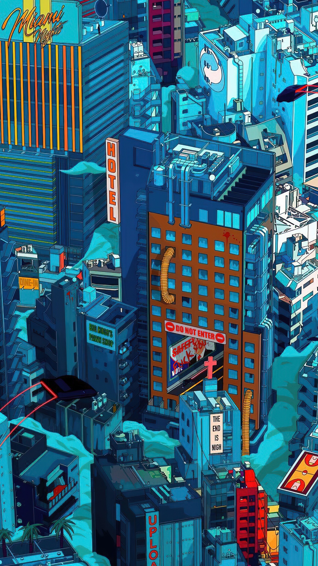 Обои небоскреб, здание, архитектура, синий, вышка в разрешении 1080x1920